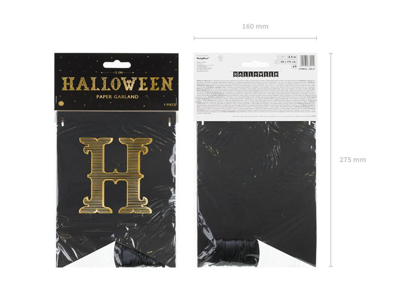 BANER HALLOWEEN CZARNY 20X175CM