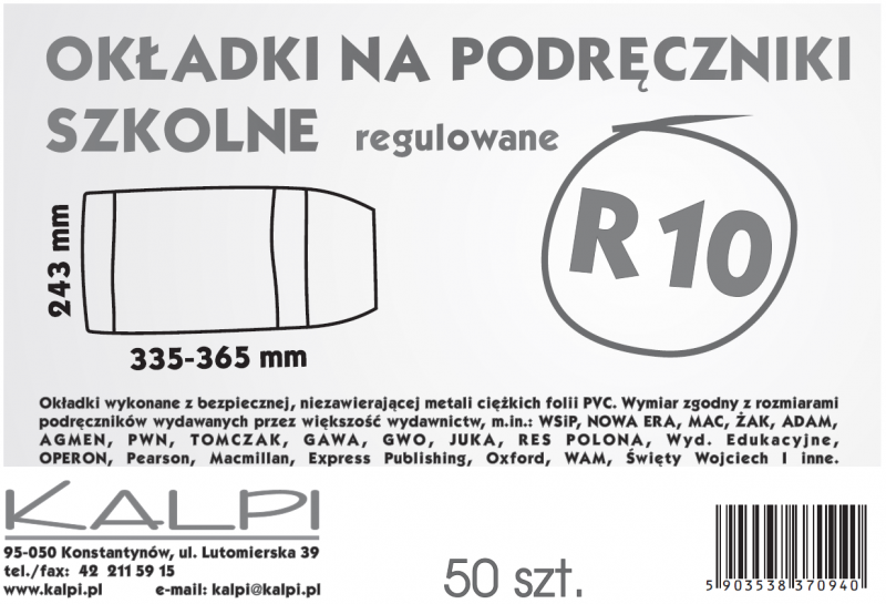 OKŁADKA R10 KALPI WYS. 24,3 A/50