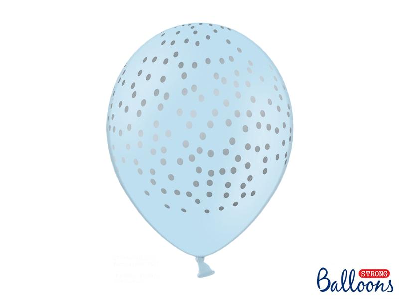 BALONY KROPKI PASTEL BABY BLUE 30CM