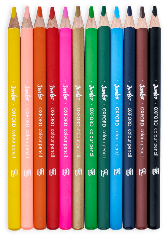 KREDKI 12 OŁÓWKOWE OXFORD KIDS JUMBO
