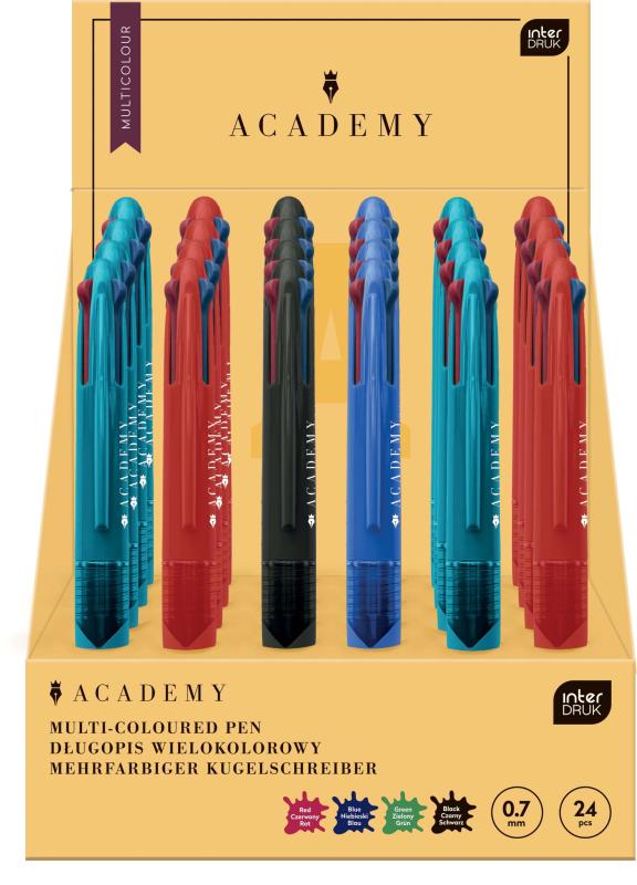 DŁUGOPIS AUTOMATYCZNY WIELOKOLOROWY 4 KOL. MULTICOLOUR ACADEMY A/24