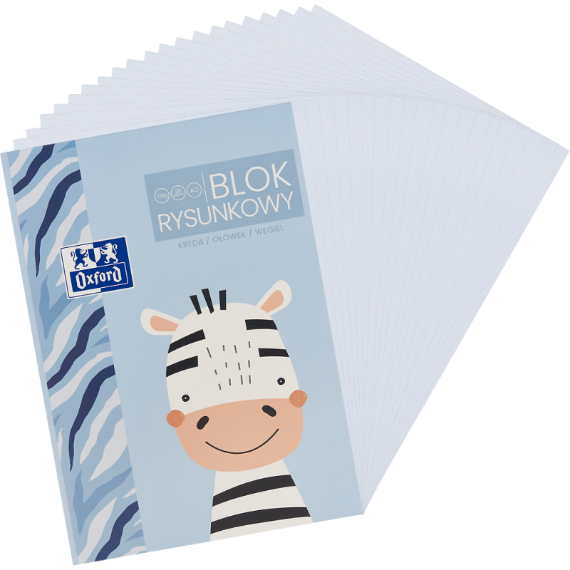 BLOK RYSUNKOWY A3/20 BIAŁY OXFORD 120G KIDS