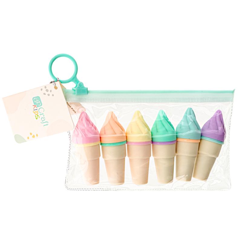 ZAKREŚLACZE MINI PASTEL 6 SZT ICE CREAM