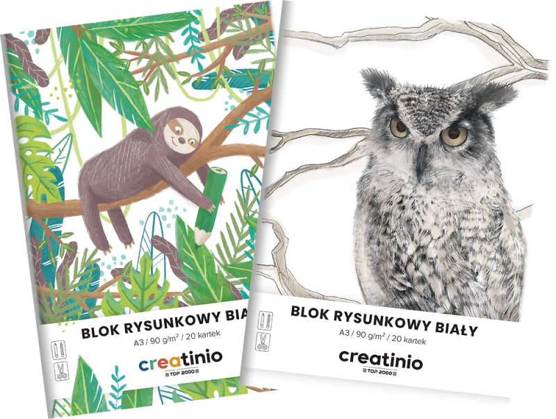 BLOK RYSUNKOWY A3/20 BIAŁY TOP CREATINIO