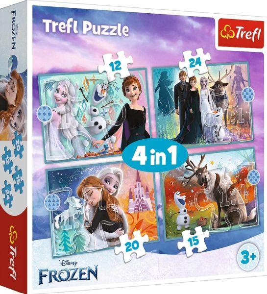 PUZZLE 4W1 TREFL NIEZWYKŁY ŚWIAT FROZEN 2