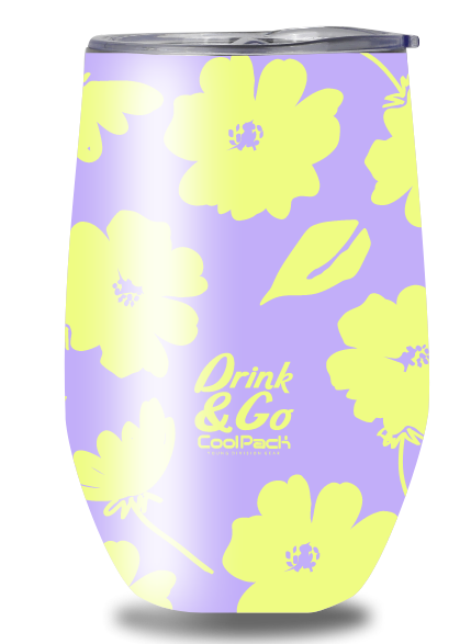 KUBEK TERMICZNY CP COFFEE MUG MISS - 500 ml - FLORES LILA
