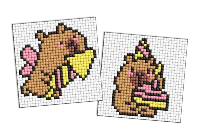ZESTAW DO MOZAIKI DIAMENTOWEJ KIDS NA SAMOPRZYLEPNEJ PODSTAWIE KAPIBARA 1 9X9CM