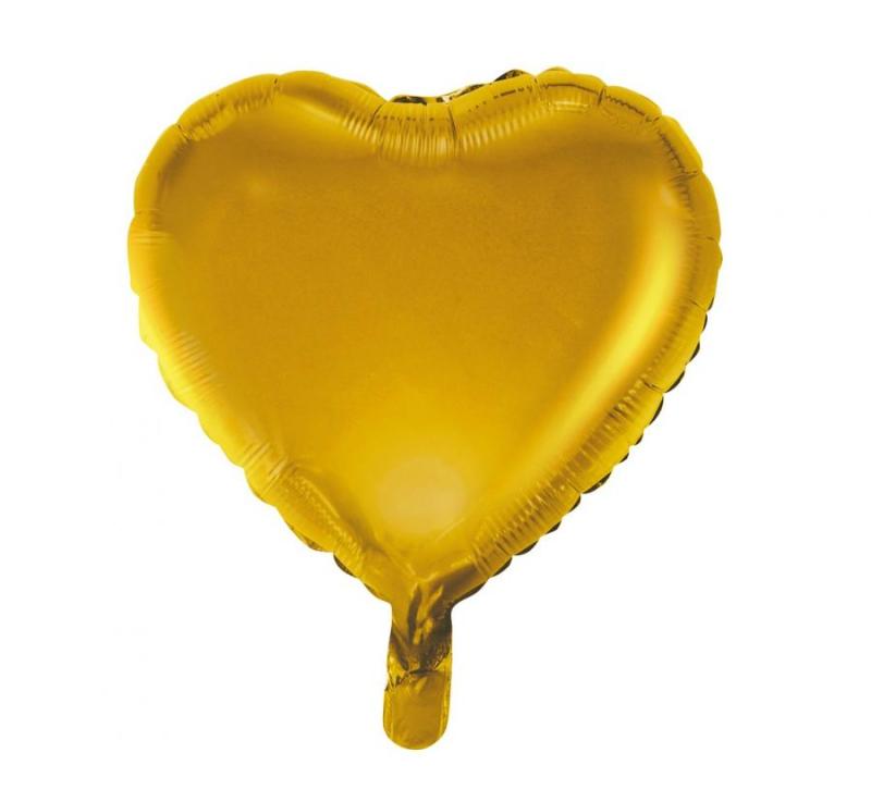 BALON FOLIOWY SERCE MAT ZLOTE 18