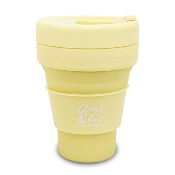 KUBEK SILIKONOWY CP - 355 ml - PASTEL / POWDER YELLOW