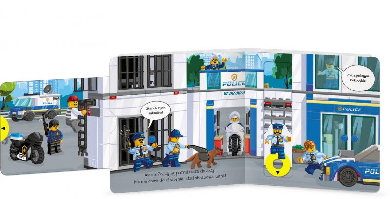 KSIĄŻECZKA LEGO CITY. POLICJA W AKCJI. KSIĄŻKA Z RUCHOMYMI ELEMENTAMI