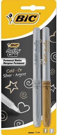 MARKER BIC GOLD SILVER BL2