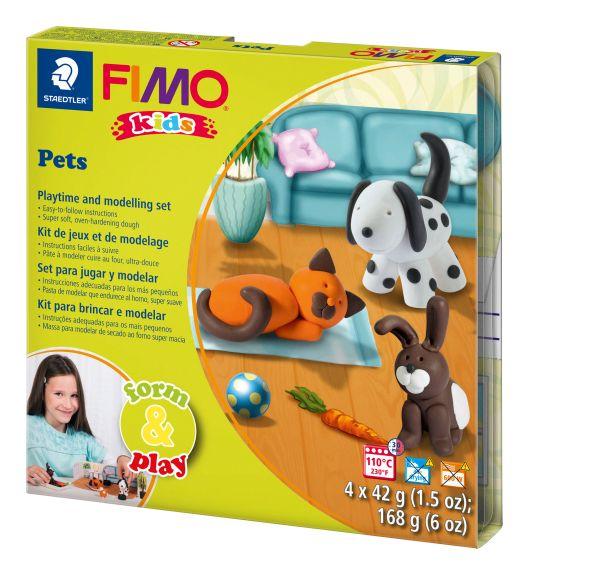 ZESTAW FIMO KIDS FORM&PLAY 4X42G ZWIERZAKI