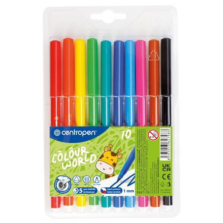 KOMPLET FLAMASTRÓW CENTROPEN COLOUR WORLD 7550 A/10