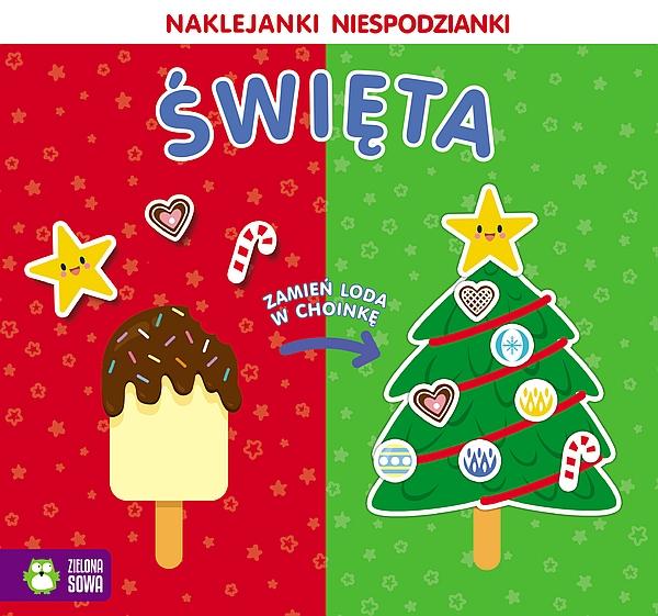 KSIĄŻECZKA NAKLEJANKI NIESPODZIANKI.ŚWIĘTA