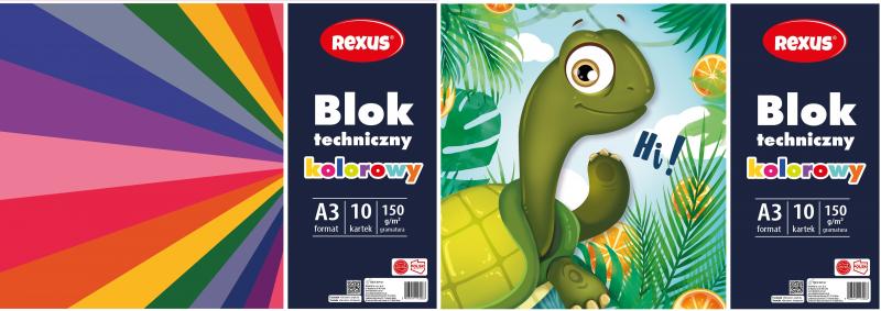 BLOK TECHNICZNY A3/10 KOLOROWY BENIAMIN