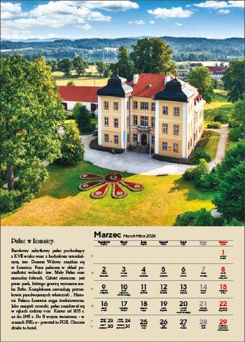 KALENDARZ WIELOPLANSZOWY POLSKA ZAMKI I PAŁACE JOTAN STANDARD