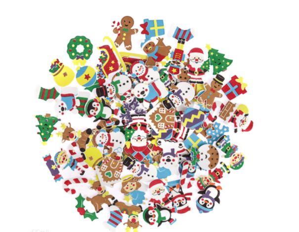 NAKLEJKI Z PIANKI MAGICZNE ŚWIĘTA 120SZT #ŚWIĘTA