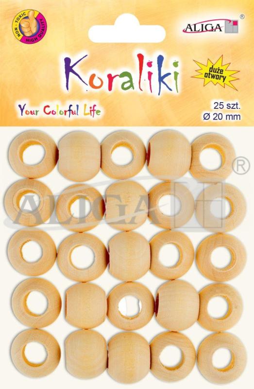 KORALIKI DREWNIANE 20MM A/25