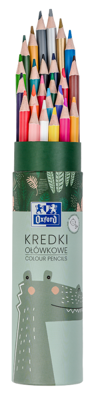 KREDKI 24+2 OŁÓWKOWE OXFORD KIDS TUBA