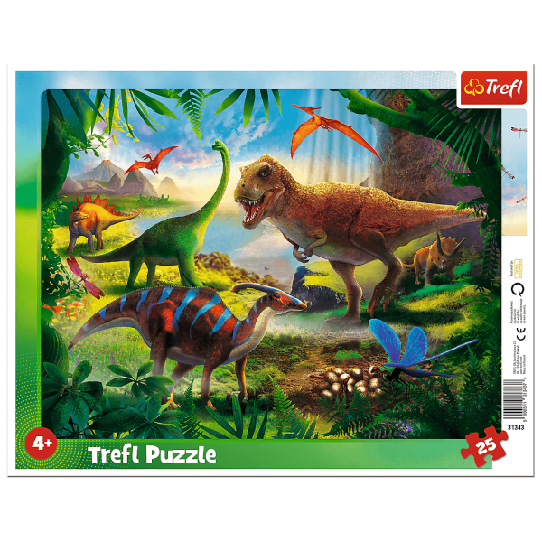 PUZZLE 25 RAMKOWE DINOZAURY