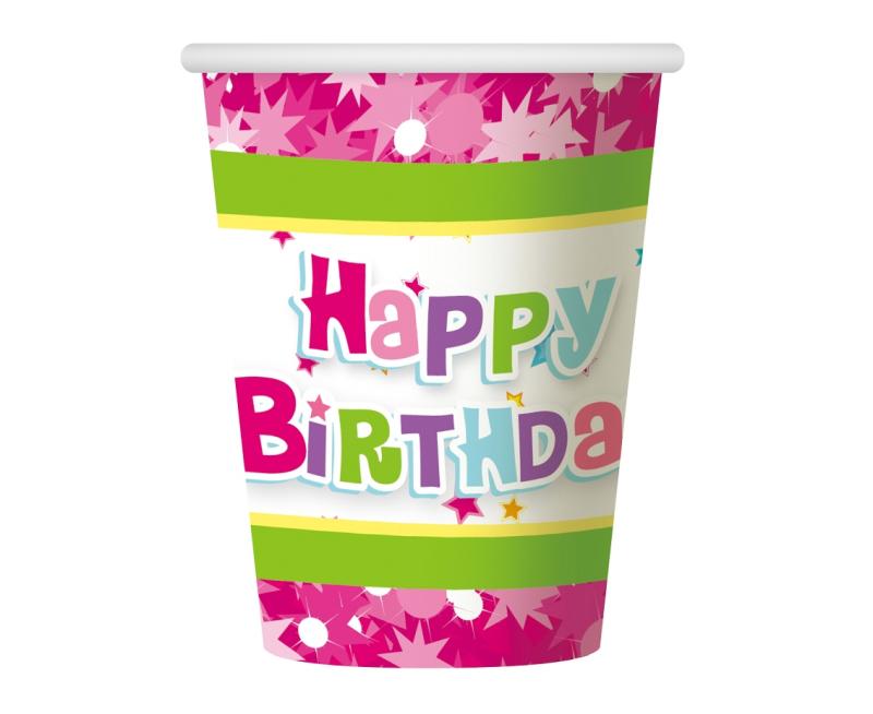 KUBECZKI PAP. HAPPY BIRTH. RÓŻ 270 ML A/6