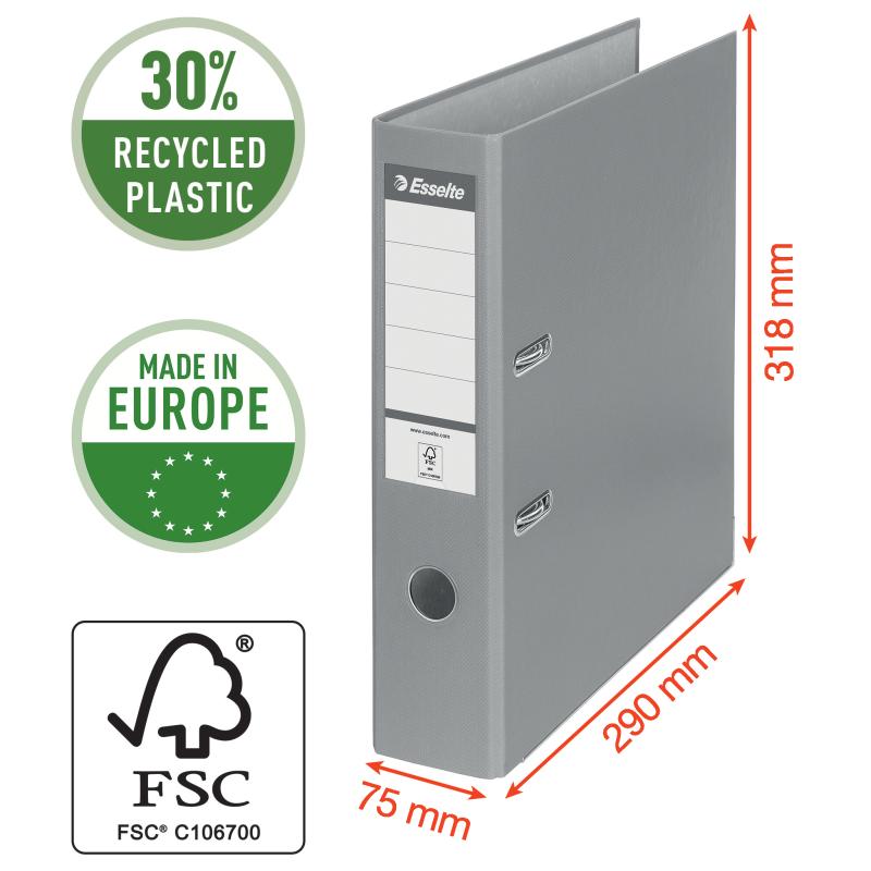 SEGREGATOR EKO ESSELTE A4/75MM ZIELONY
