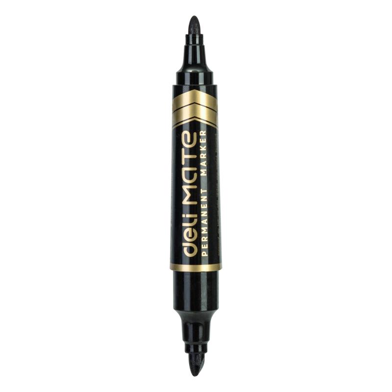 MARKER PERMANENTNY DWUSTRONNY 1-6MM & 1,5MM CZARNY DELI A10