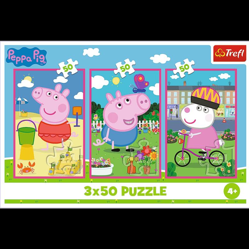 PUZZLE 3X50 TREFL SIŁA PRZYJAŹNI ŚWINKA PEPPA