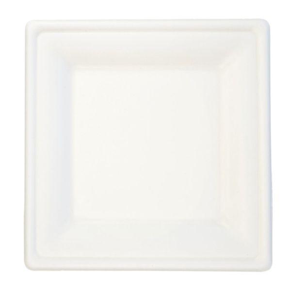 TALERZE 20X20CM Z TRZCINY CUKROWEJ A6