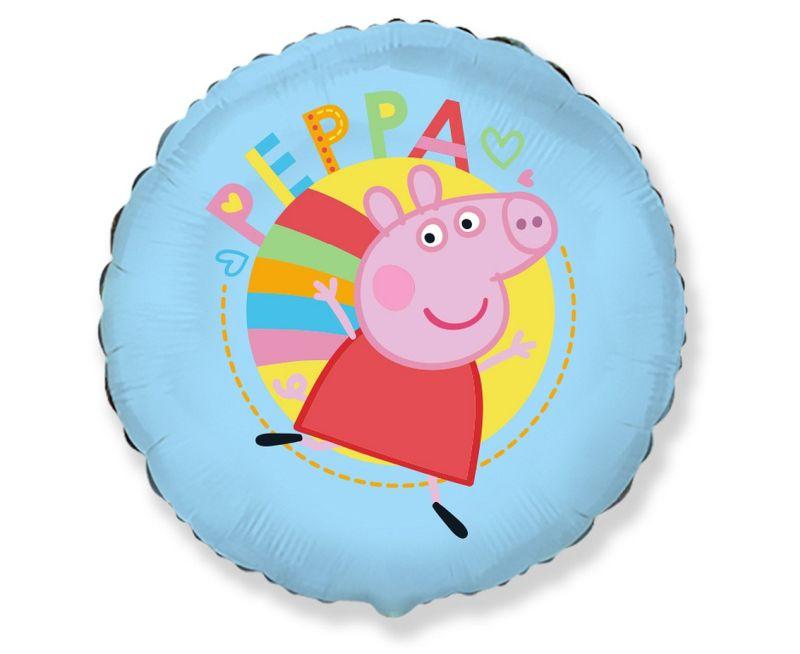 BALON FOLIOWY 18' FX HAPPY PEPPA NIEBIESKI