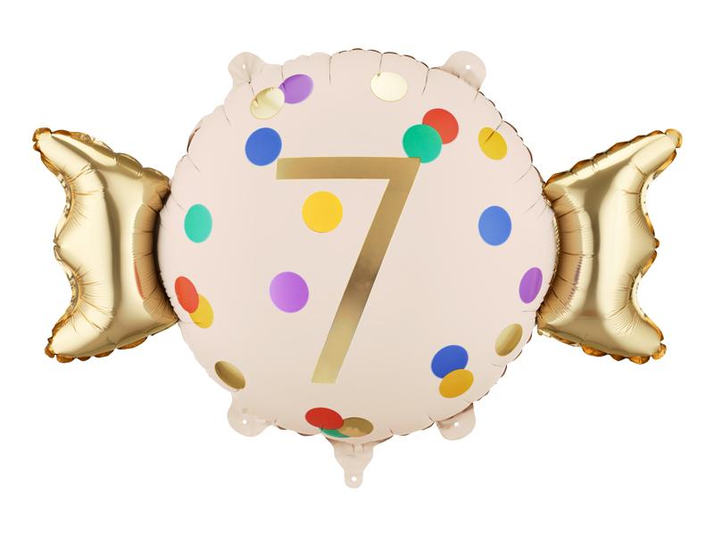 BALON FOLIOWY CUKIEREK 7 61X37CM MIX