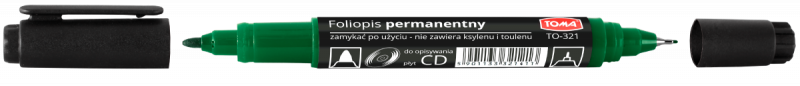 PISAK CD DWUSTR.TOMA TO-321 ZIELONY