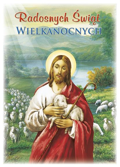 KARTKI POCZT.POLMAK BROKAT/ZŁ WIELKANOC