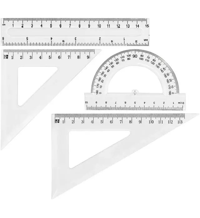 ZESTAW GEOMETRYCZNY TRANSPARENT GR-031T