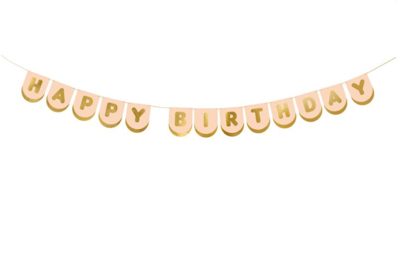 BANER HAPPY BIRTHDAY KONIE 13X15CM