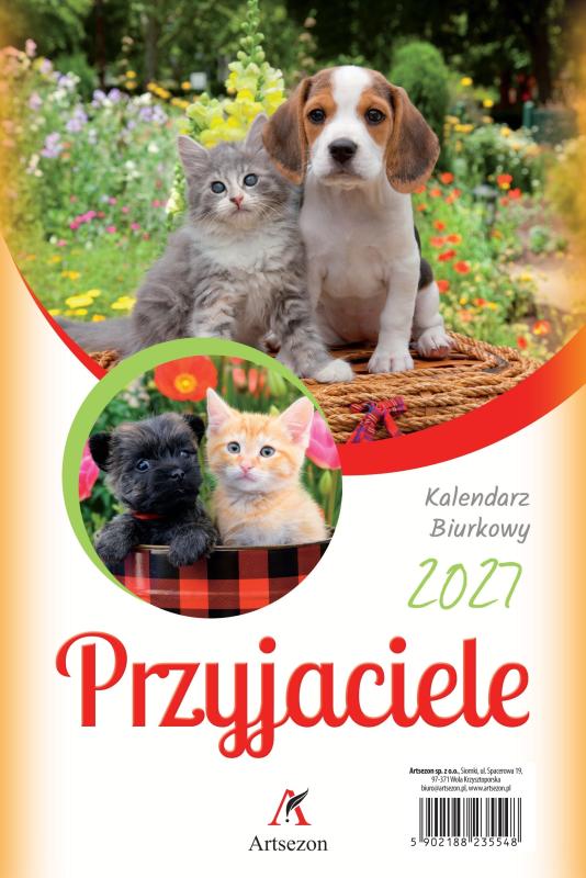 KALENDARZ BIURKOWY A5 PION STOJĄCY 2027