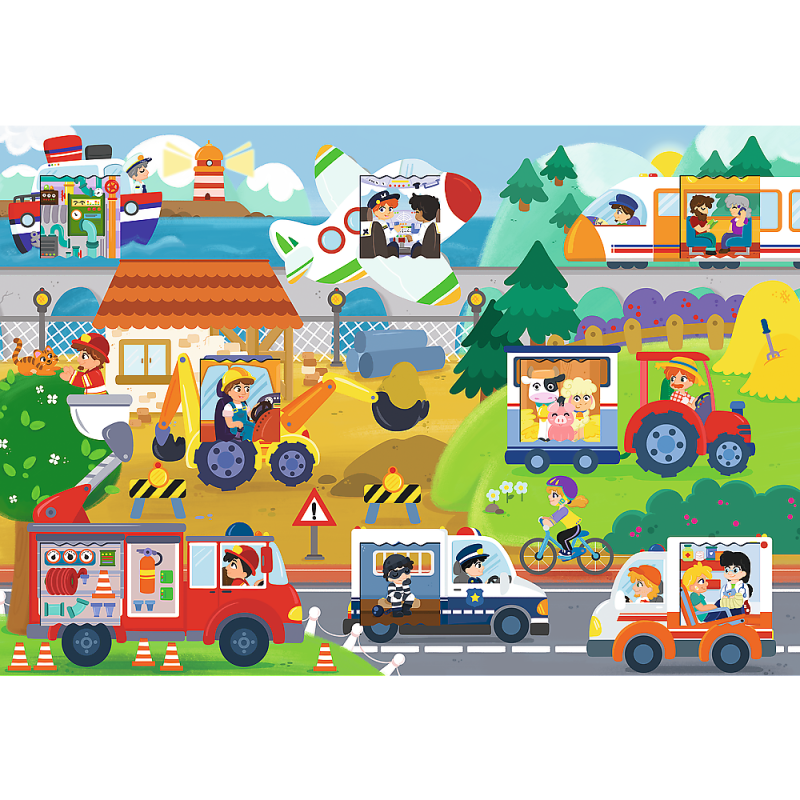 PUZZLE 36 Z OKIENKIEM POJAZDY