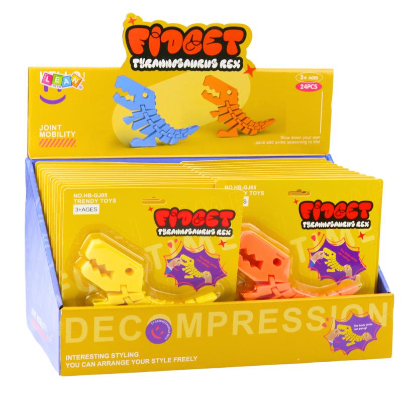 PUZZLE DINOZAUR FIDGET 3D UKŁADANKA ELESTYCZNY DO WYGINANIA MIX