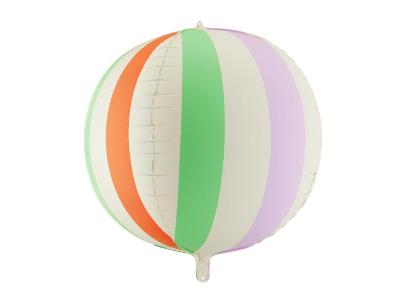 BALON FOLIOWY PIŁKA W PASKI 75CM MIX