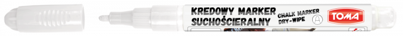 MARKER KREDOWY SUCHOŚCIERALNY FINE1,5MM BIAŁY