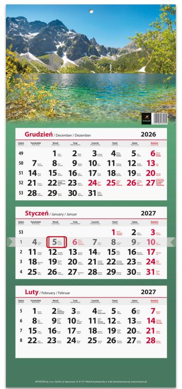 KALENDARZ TRÓJDZIELNY 2027
