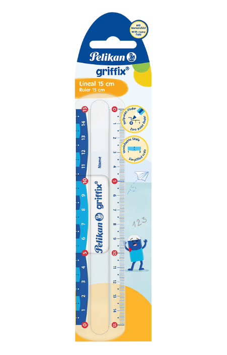 LINIJKA 15CM GRIFFIX PELIKAN