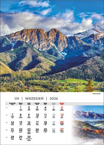 KALENDARZ WIELOPLANSZOWY TATRY JOTAN STANDARD