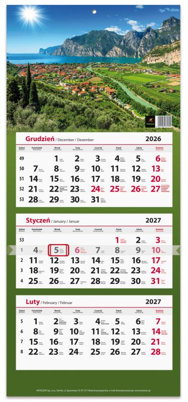 KALENDARZ TRÓJDZIELNY 2027