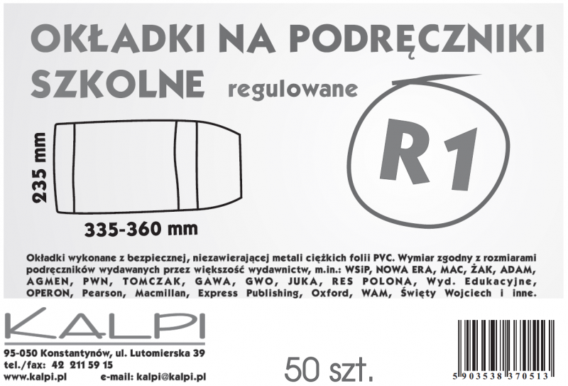 OKŁADKA R1 KALPI WYS. 23,5 A/50