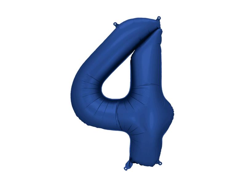 BALON FOLIOWY CYFRA 4 GRANAT 86CM