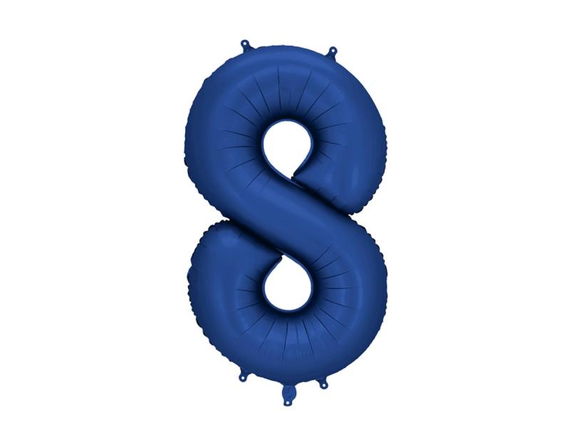 BALON FOLIOWY CYFRA 8 GRANAT 86CM