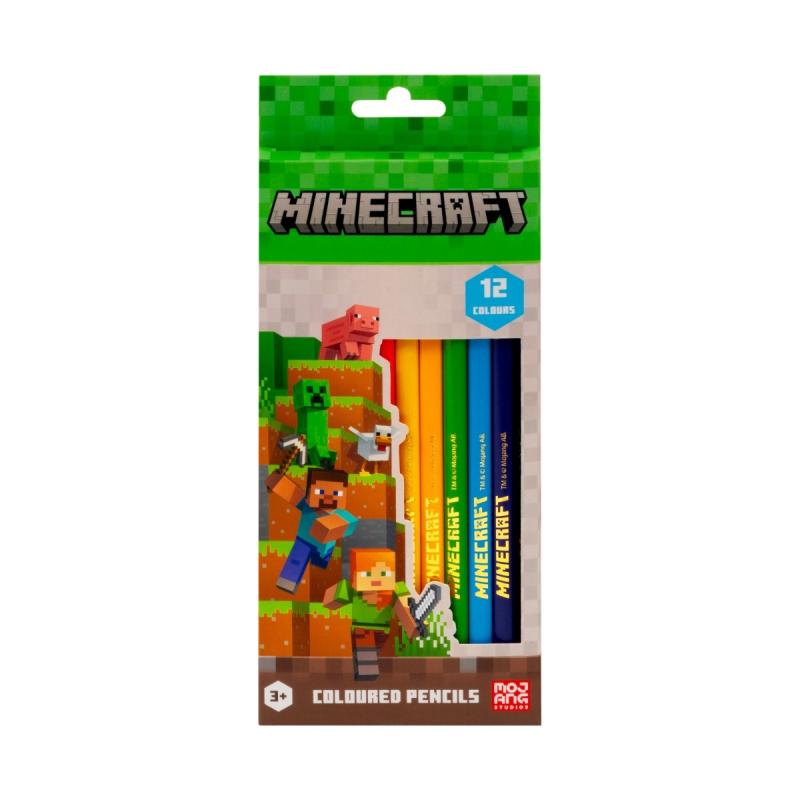 KREDKI OŁÓWKOWE 12 ASTRA TRÓJKĄTNE MINECRAFT