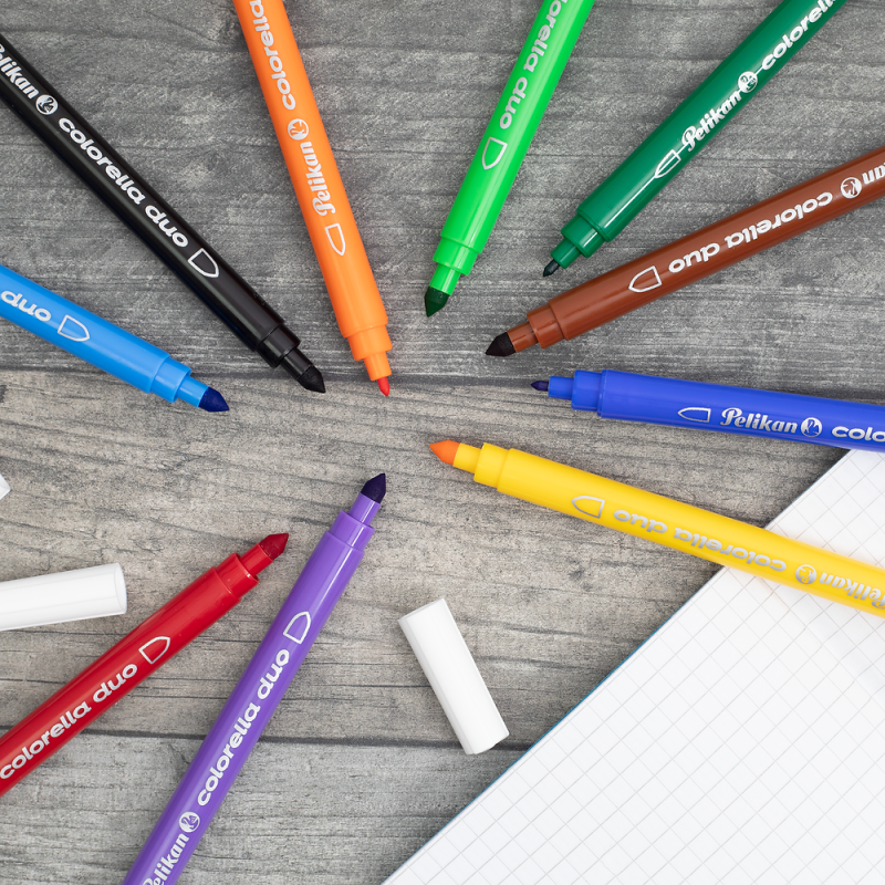 FLAMASTRY 10 PELIKAN COLORELLA DUO C407 ET-BL