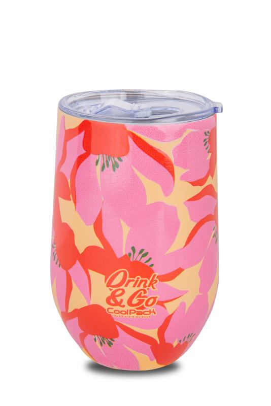 KUBEK TERMICZNY CP COFFEE MUG MISS - 500 ml - FLORES ROSA
